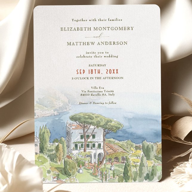 Invitation Mariage de destination à la Villa Eva Ravello Ital (Créateur téléchargé)