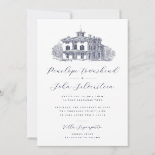Invitation Mariage de destination à l'italienne dans un cadre
