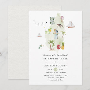 Invitation Mariage de destination à Sainte-Lucie