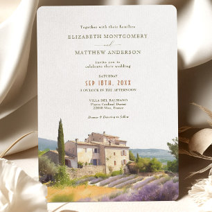 Invitation Mariage de destination au vignoble français de la
