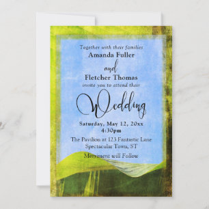 Invitation Mariage de Destination Bohème à Feuille de Banane