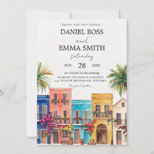 Invitation Mariage de destination dans le quartier français d