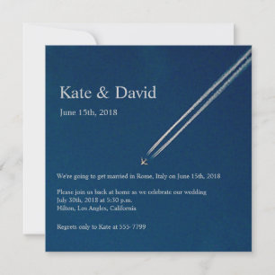 Invitation Mariage de destination d'avion haute altitude pers