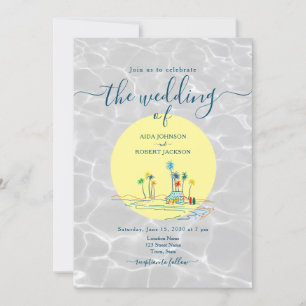 Invitation Mariage de destination de plage tropicale