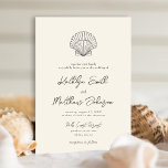 Invitation Mariage de destination de Shell Beach Ocean<br><div class="desc">Carte d'invitation Mariage de Destination Ocean de Côte d'Ivoire moderne. Célébrez votre journée spéciale avec cette belle et élégante carte de faire-part de mariage pour embellir votre occasion spéciale. Tous les textes sont pré-arrangés pour que vous personnalisiez facilement et rapidement avec vos propres détails. Si vous avez besoin d'une personnalisation...</div>
