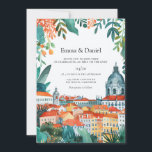 Invitation Mariage de Destination Européen à Lisbonne Portuga<br><div class="desc">Invitation de paysage de mariage de destination européen à Lisbonne Portugal. Vous pouvez changer toutes les polices et le texte.</div>