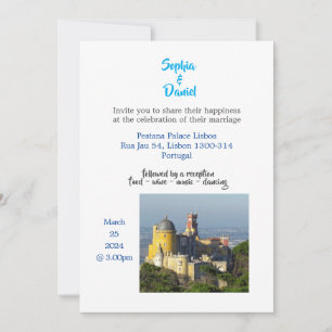 Invitation Mariage de destination - Lisbonne, Portugal