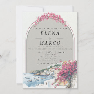 Invitation Mariage de destination méditerranéen / européen