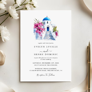 Invitation Mariage de Destination Moderne Bougainvillea Santo
