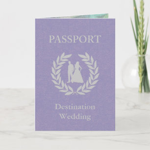 Invitation mariage de destination passeport