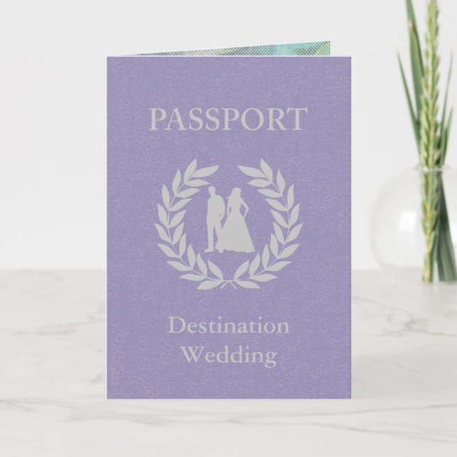 Invitation mariage de destination passeport (Devant)