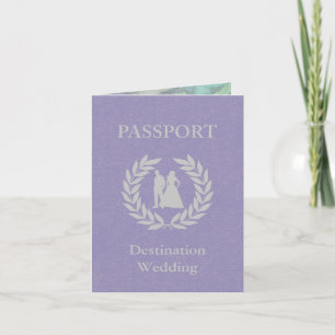 Invitation mariage de destination passeport