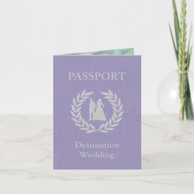 Invitation mariage de destination passeport (Devant)