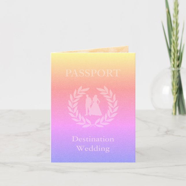 Invitation mariage de destination passeport (Devant)