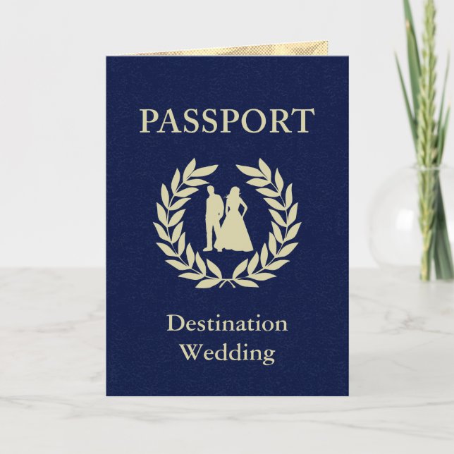 Invitation mariage de destination passeport (Devant)