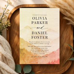 Invitation Mariage de destination rustique aux Pins de la For