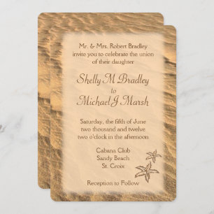 Invitation Mariage de destination Starfish Beach