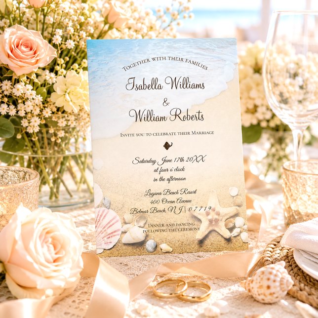 Invitation Mariage de Destination Tropical à la Plage avec Ét (Créateur téléchargé)