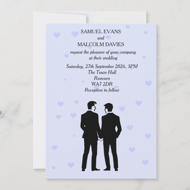 Invitation Mariage de deux chambres (Devant)