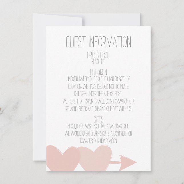 Invitation Mariage de deux coeurs (Devant)