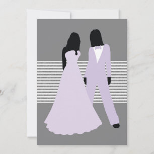 Invitation Mariage De Deux Mariées (Lilac Et Grey)