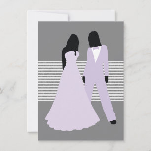 Invitation Mariage De Deux Mariées (Lilac Et Grey)