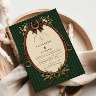 Invitation Mariage de Domaine Équestre Intemporel