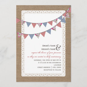 Invitation Mariage de En vichy et de rachat floral inspiré pa