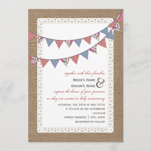Invitation Mariage de En vichy et de rachat floral inspiré pa