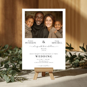 Invitation Mariage de Famille Minimaliste Moderne avec Photo