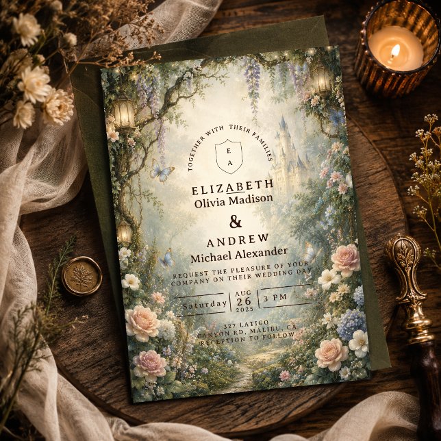 Invitation Mariage de Fée Fantaisiste en Forêt (Créateur téléchargé)