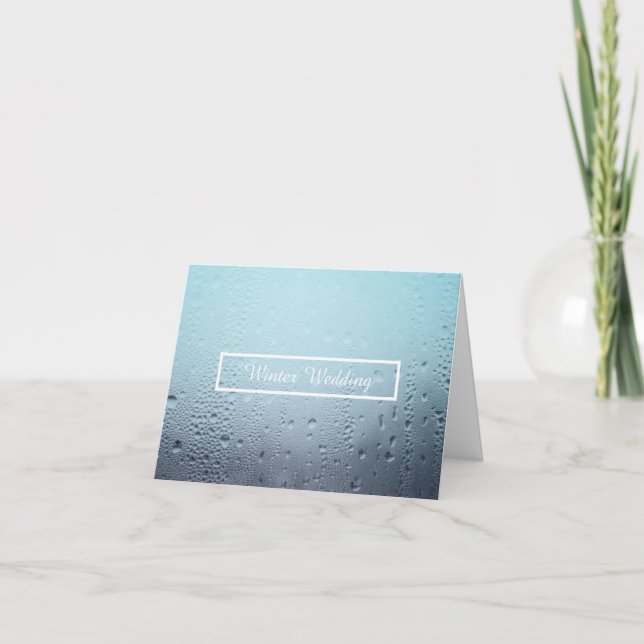 Invitation mariage de fenêtre d'hiver (Devant)