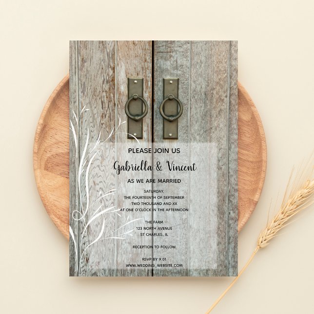 Invitation Mariage de ferme de la ferme de la ferme Double Ba (Créateur téléchargé)