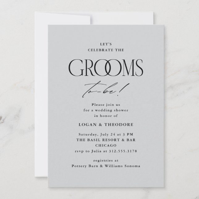 Invitation Mariage de Fête de Mariage Typographie Moderne (Devant)