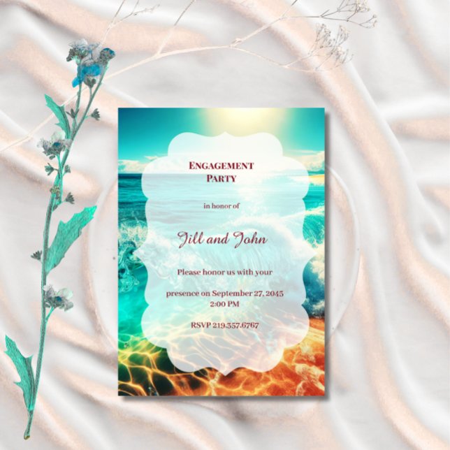 Invitation Mariage de Fête sur la Plage Tropicale (Créateur téléchargé)