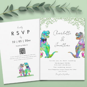 Invitation Mariage de feuillage Dinosaure Eucalyptus