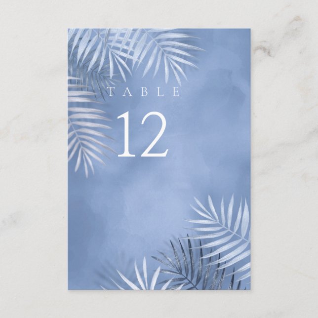 Invitation Mariage de feuille de palme luxuriante n° table Wi (Devant)