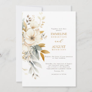 Invitation Mariage de Fleur sauvage de fleurs Boho Rustique