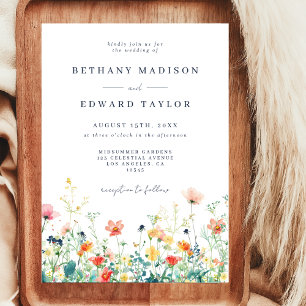 Invitation Mariage de Fleur sauvage lunatique