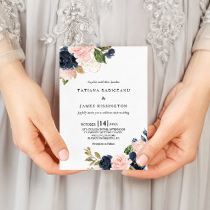 Invitation Mariage de fleurs d'automne