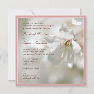 Invitation Mariage de fleurs de cerisier rose pâle