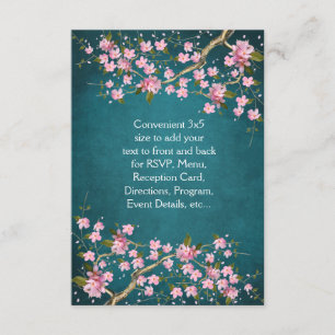 Invitation Mariage de fleurs de cerisiers japonais roses Jade