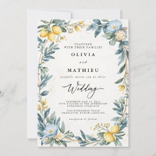 Invitation Mariage de fleurs de citron