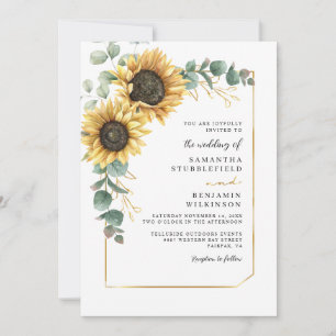 Invitation Mariage de fleurs de tournesol