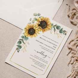 Invitation Mariage de fleurs de tournesol