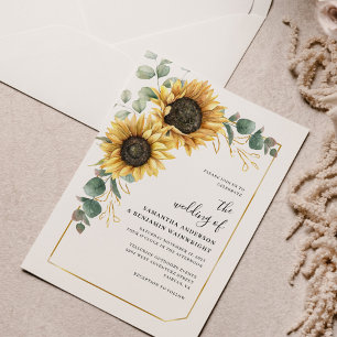 Invitation Mariage de fleurs de tournesol