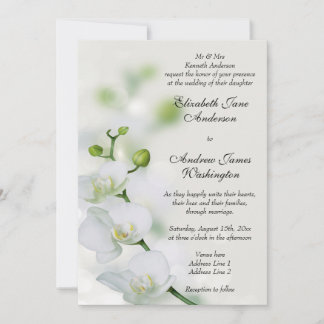 Invitation Mariage de fleurs d'orchidées