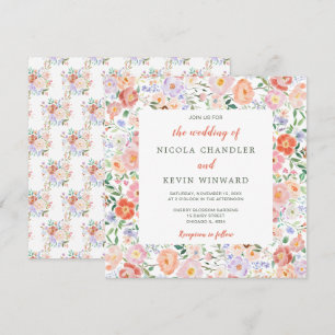 Invitation Mariage de fleurs printanières