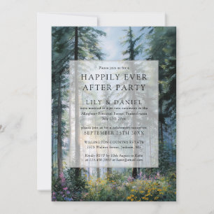 Invitation Mariage de Fleurs Sauvages de la Forêt pour Toujou