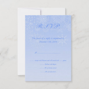 Invitation Mariage de flocon de neige RSVP